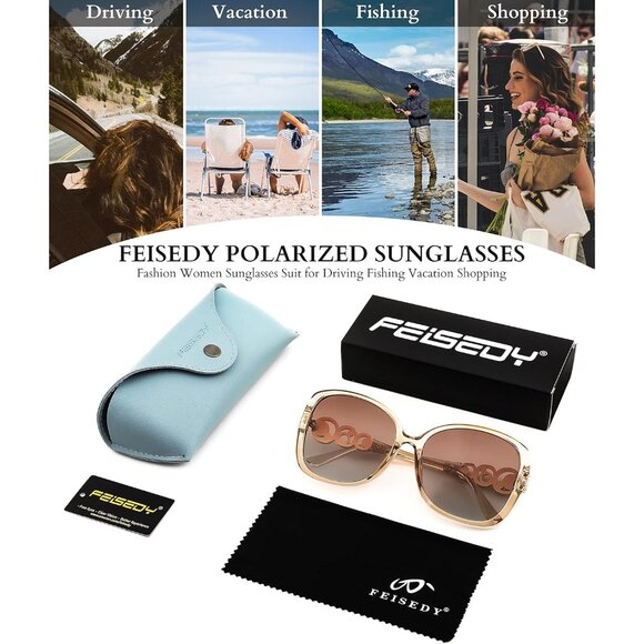 Womens Gold Fashion Sunglasses Square Frame With Pearl Sparkling Eyes Protection - Picture 7 of 15